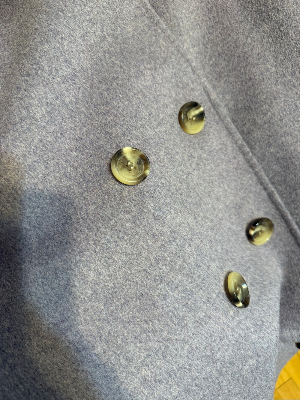 Sam Edelman Dusty Lavender Double-Breasted Pea Coat - Picture 3 of 8